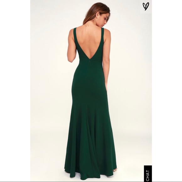 NWT Forest Green Prom Dress - Picture 2 of 2